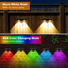 IP65 Weatherproof Solar Fence Light  / Led  with Warm White and RGB LEDs